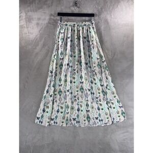 Zadig & Voltaire Joho Kilim Skirt Womens Size 38 White Graphic Print Boho